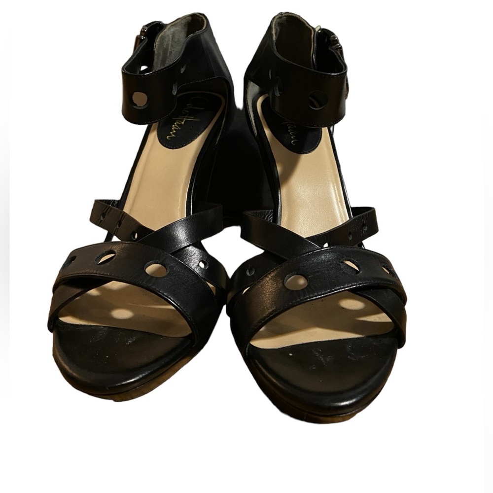Cole Haan Black Strappy Heels - Picture 2 of 7